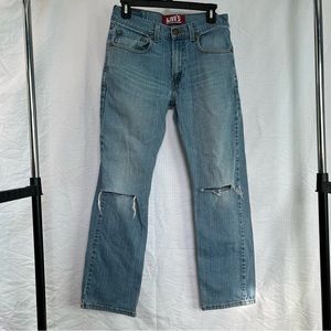 👖 Levi’s 514 Slim Straight Ripped Knees 28 x 28